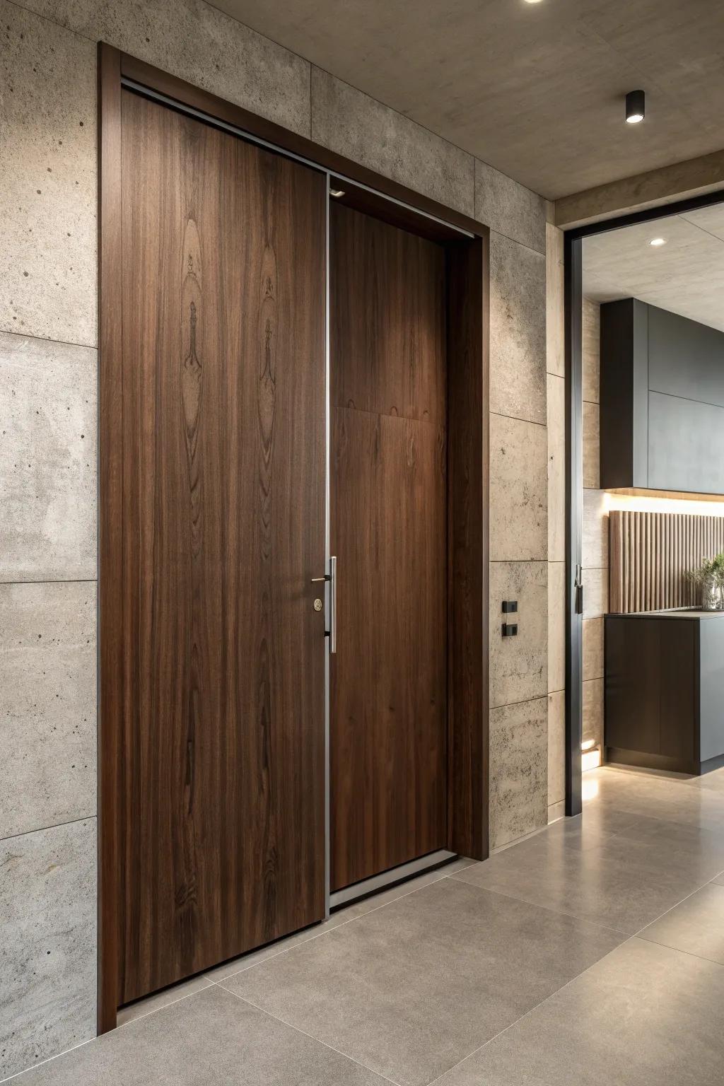 Unlock the elegance of hidden functionality with a stylish sliding door solution.