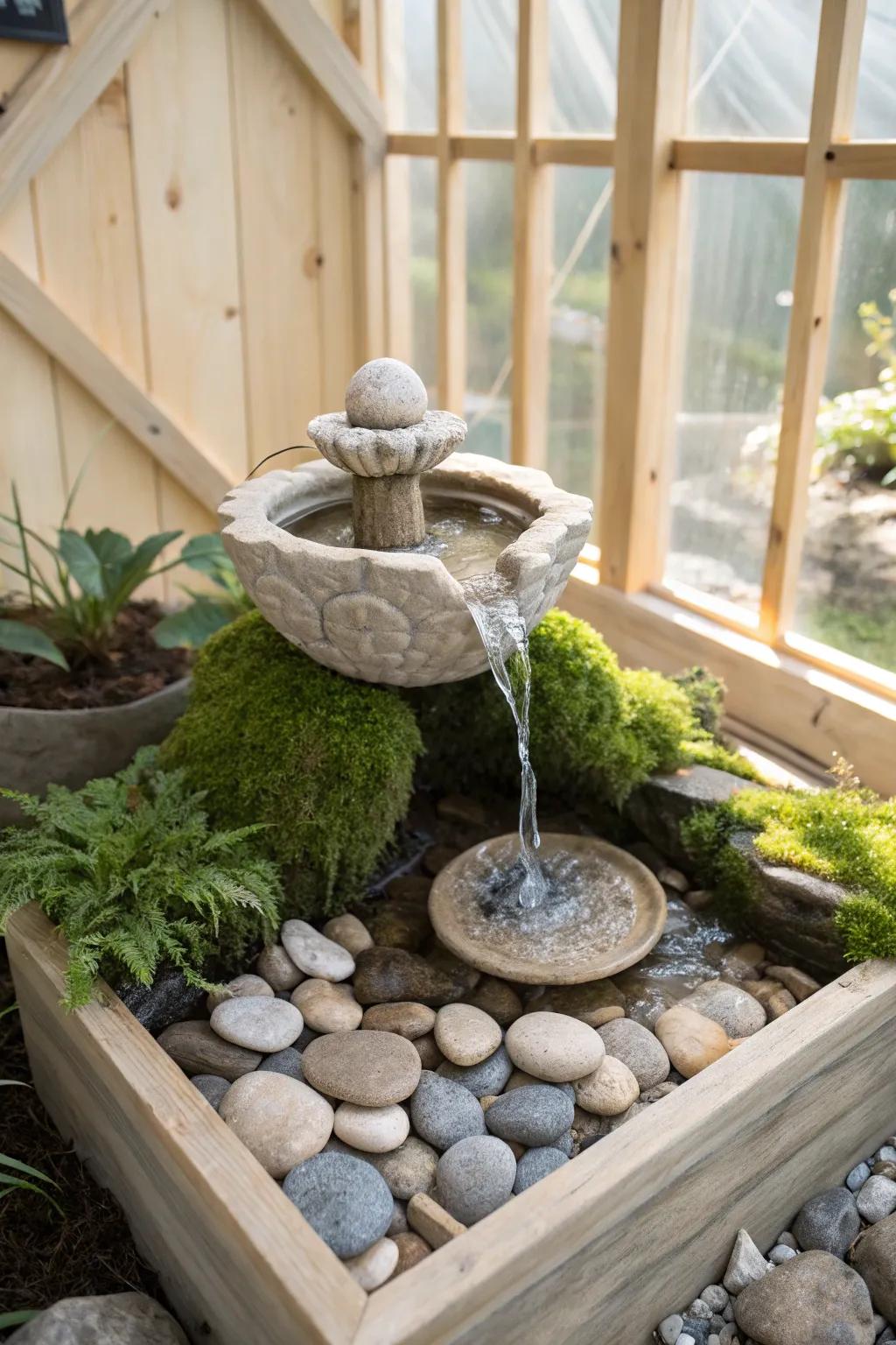 Transform your aviary into a tranquil oasis with a handcrafted mini waterfall. Let nature's symphony soothe your soul.