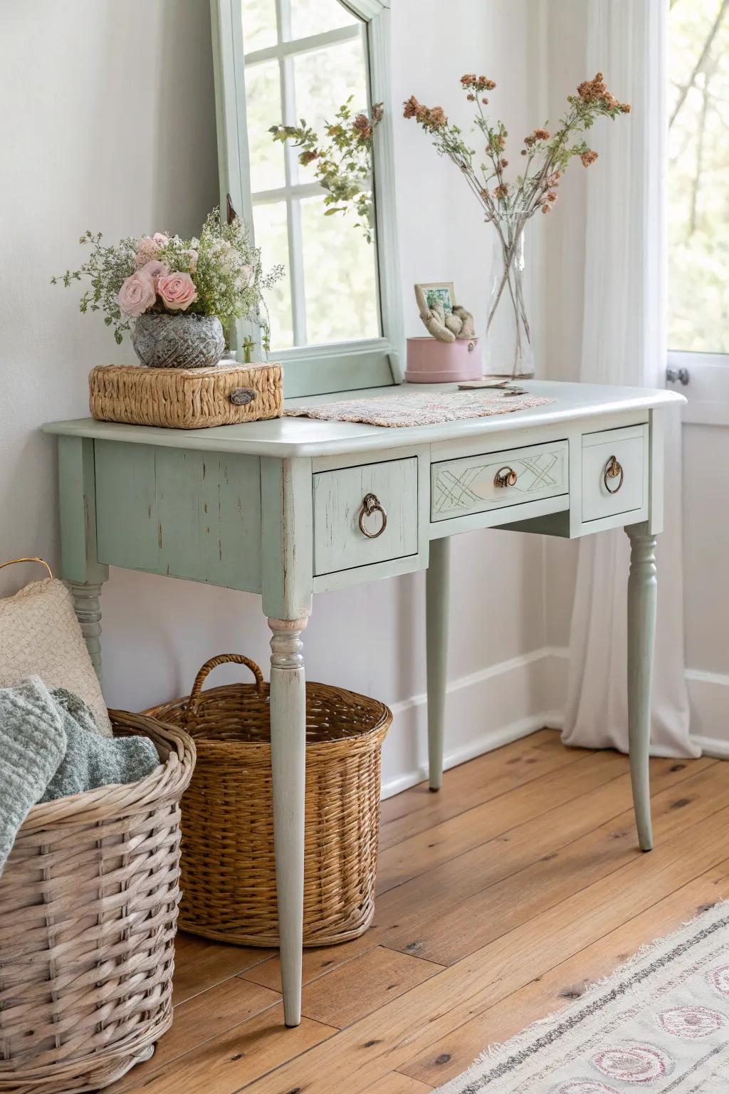 Breathe new life into a vintage sewing table – a perfect blend of history and style for your home.