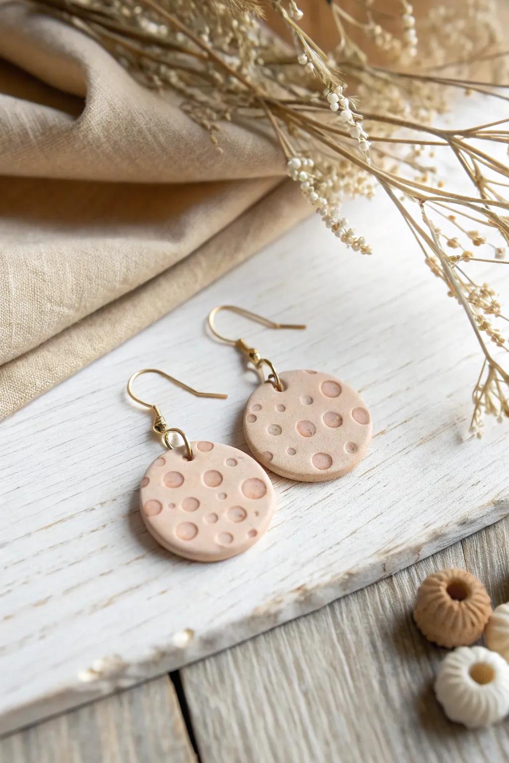 Embrace simplicity with chic, minimalist clay dot earrings, perfect for everyday elegance.