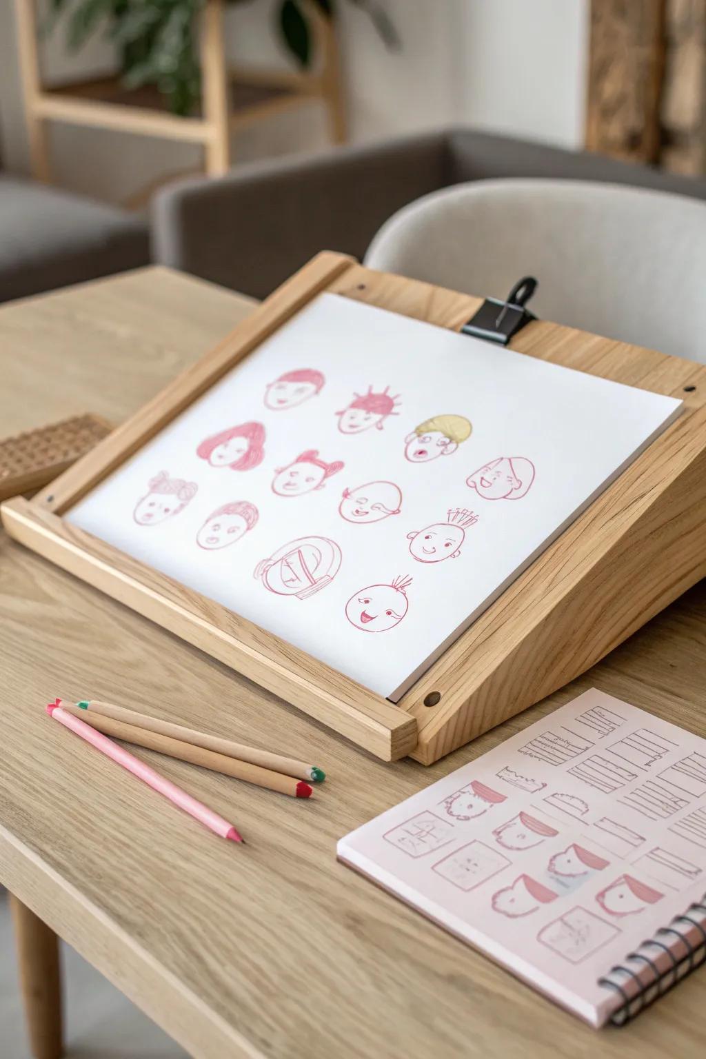 Unlock creativity with a playful exploration of expressive faces, where simplicity meets imagination.