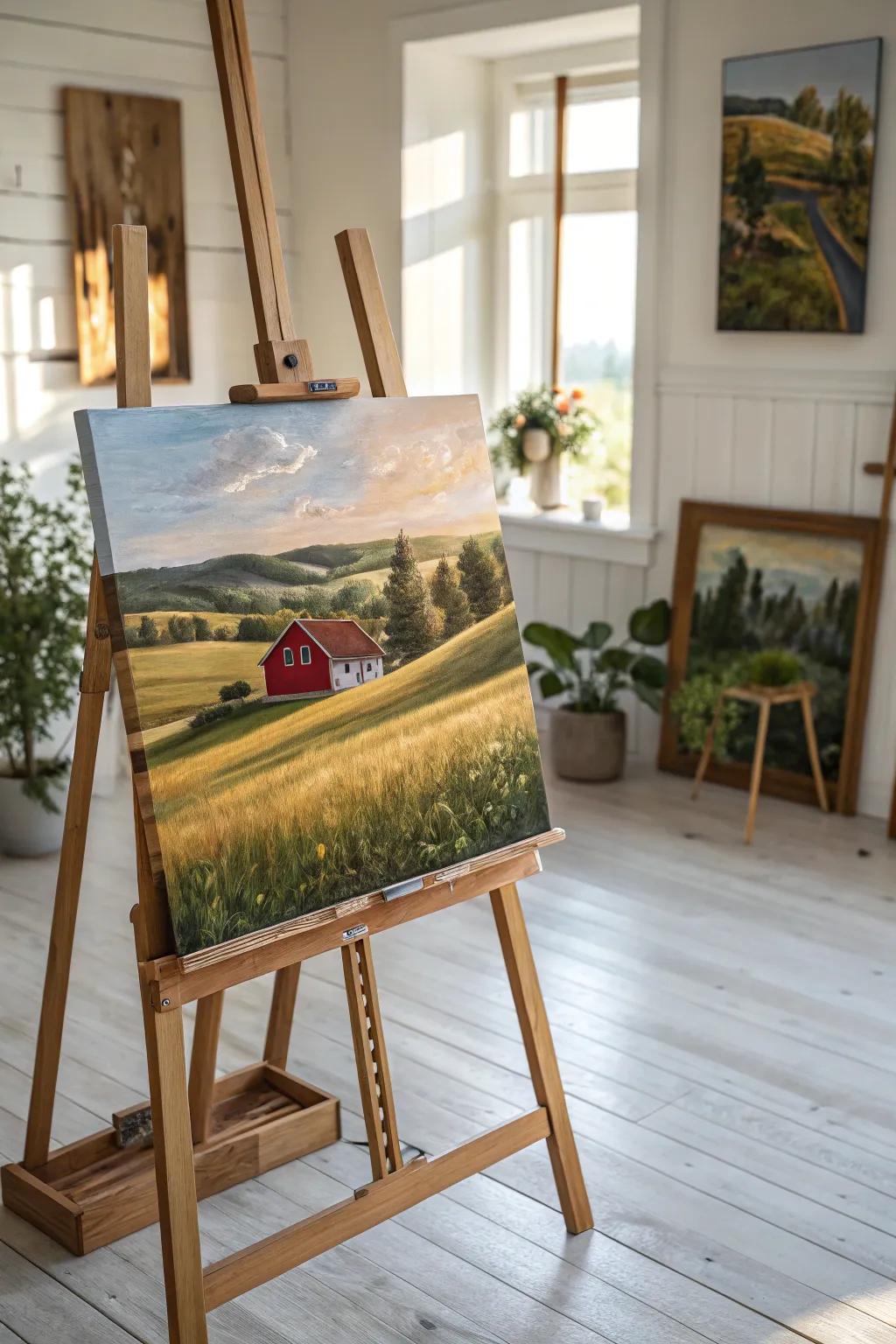 Capture the tranquility of pastoral farmlands and let the simplicity of nature inspire your creative journey.