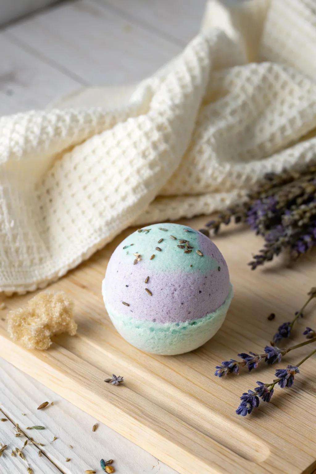 Indulge in handcrafted tranquility with these soothing bath bombs.