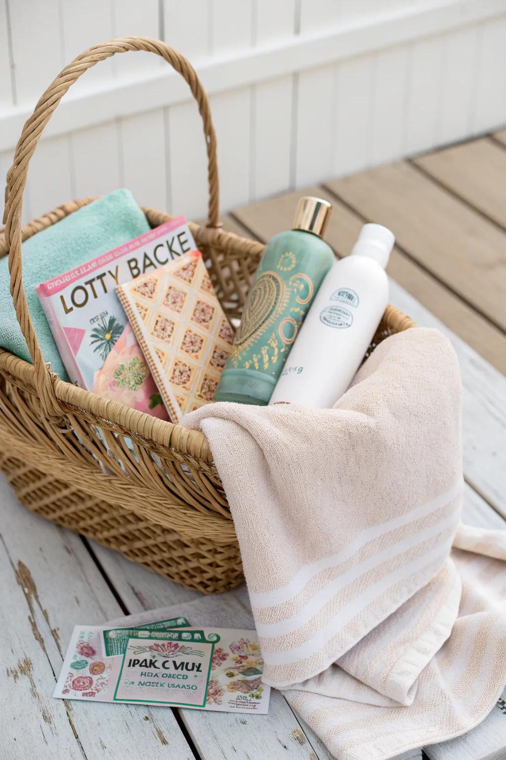 Embrace leisure and luck with a Beachside Bonanza gift basket.