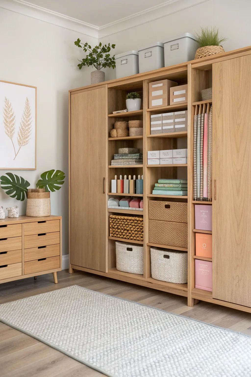 Embrace simplicity and elegance with expandable storage that grows with your creativity.