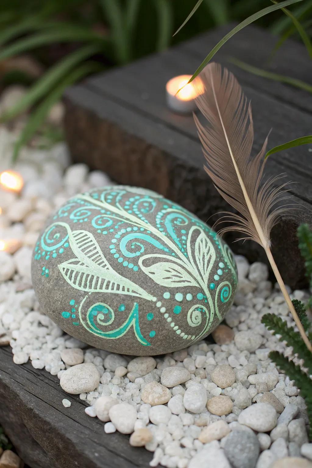 Illuminate your garden with a touch of magic - discover the charm of glow-in-the-dark painted rocks.