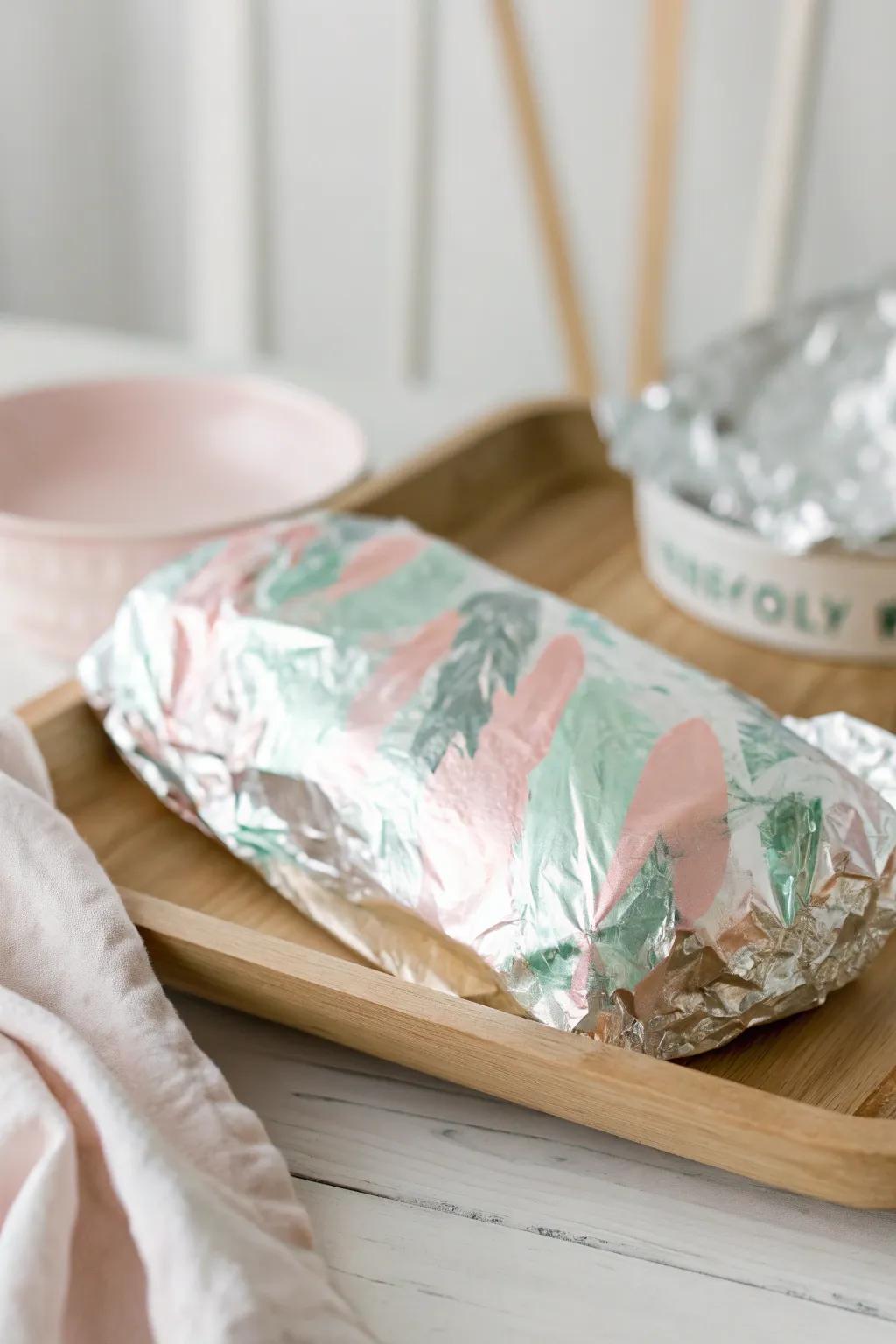 Unleash your creativity with foil painting—a shiny twist on minimalist art.