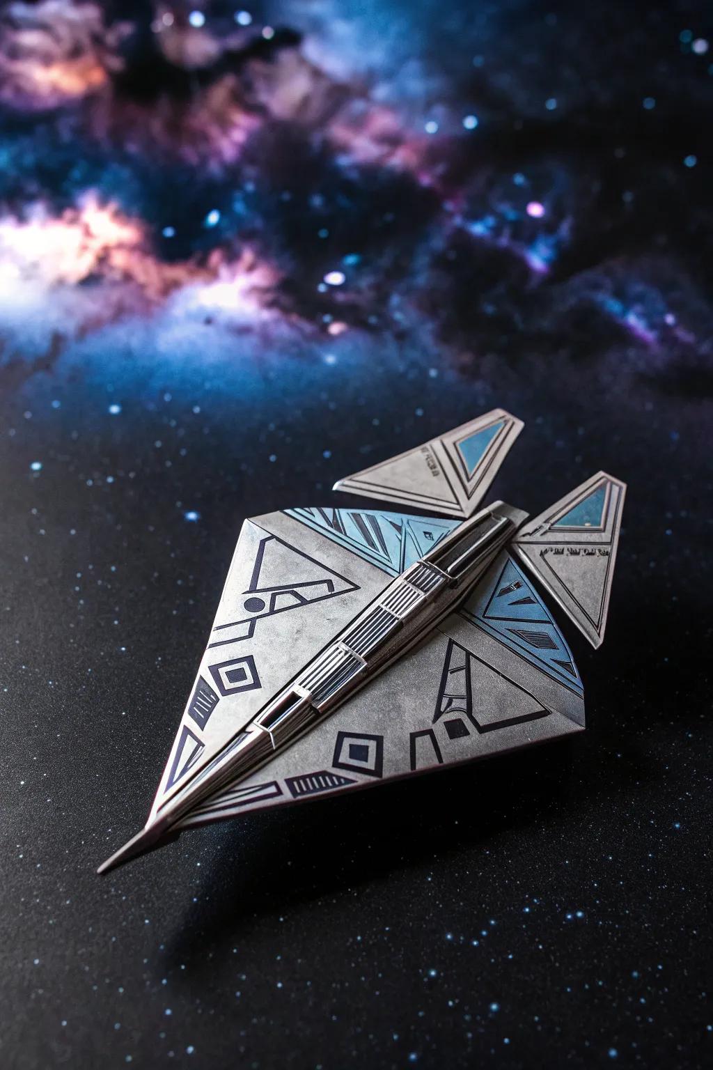 Take flight with the Space Cruiser: a paper plane design that's truly out of this world!