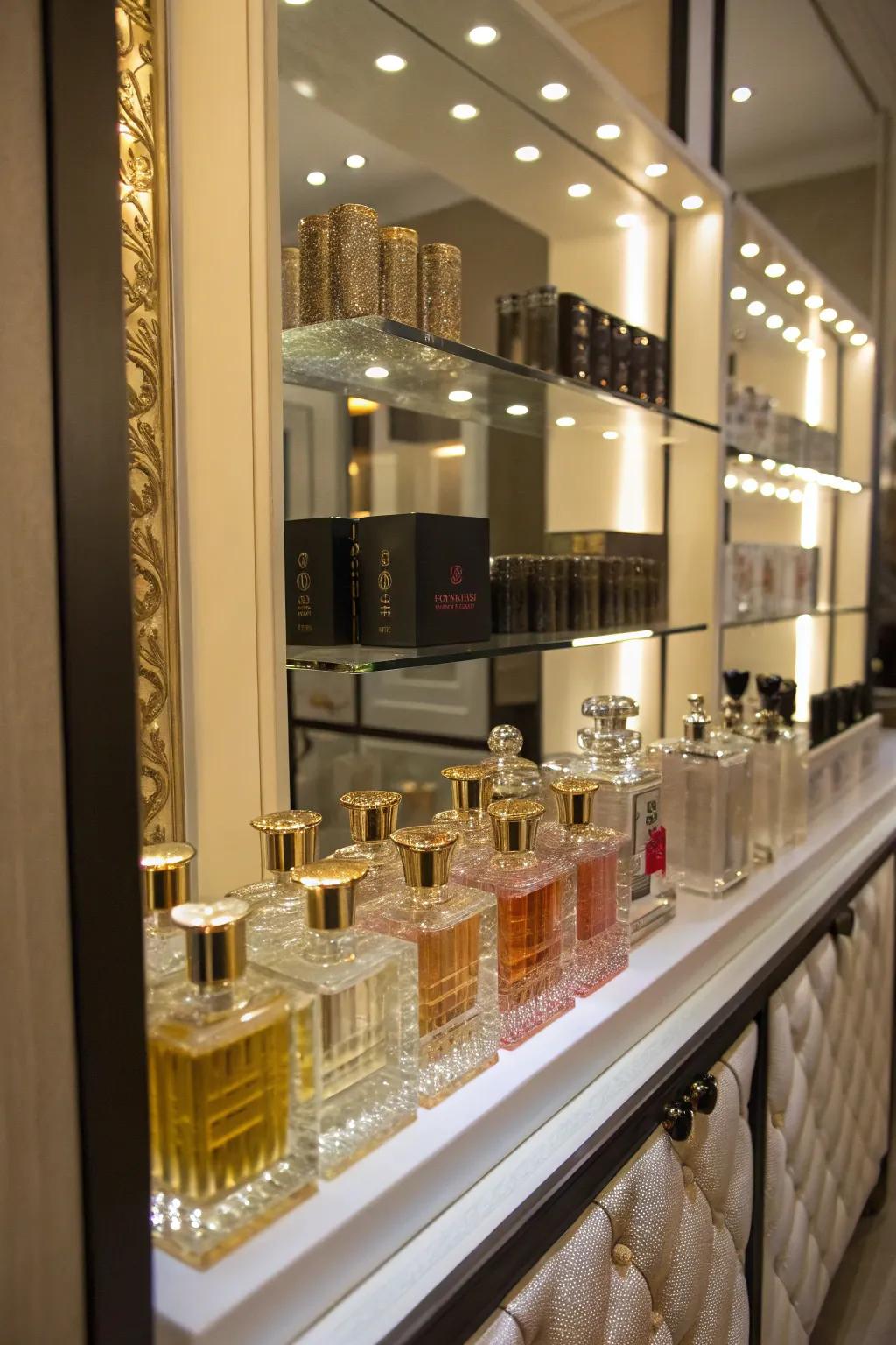 Hidden shelves provide a secretive and stylish storage solution.