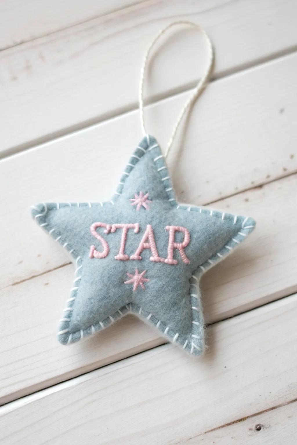 Add a whimsical, personalized touch to your festive decor with handcrafted felt stars.