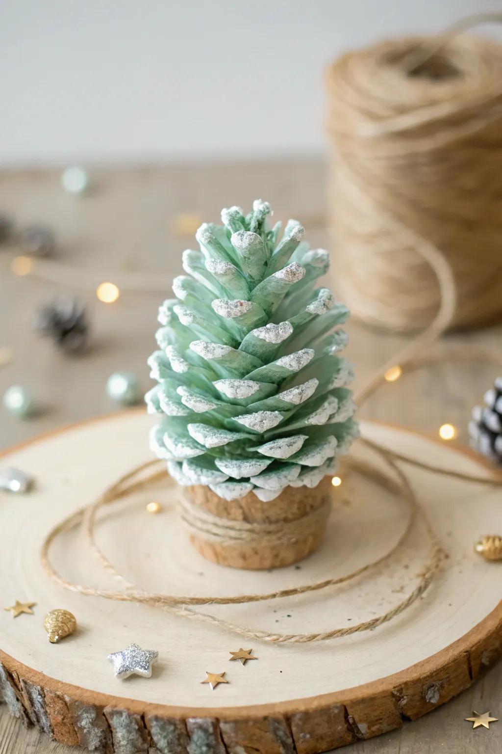 Transform nature's beauty into festive charm with a mini pine cone Christmas tree!