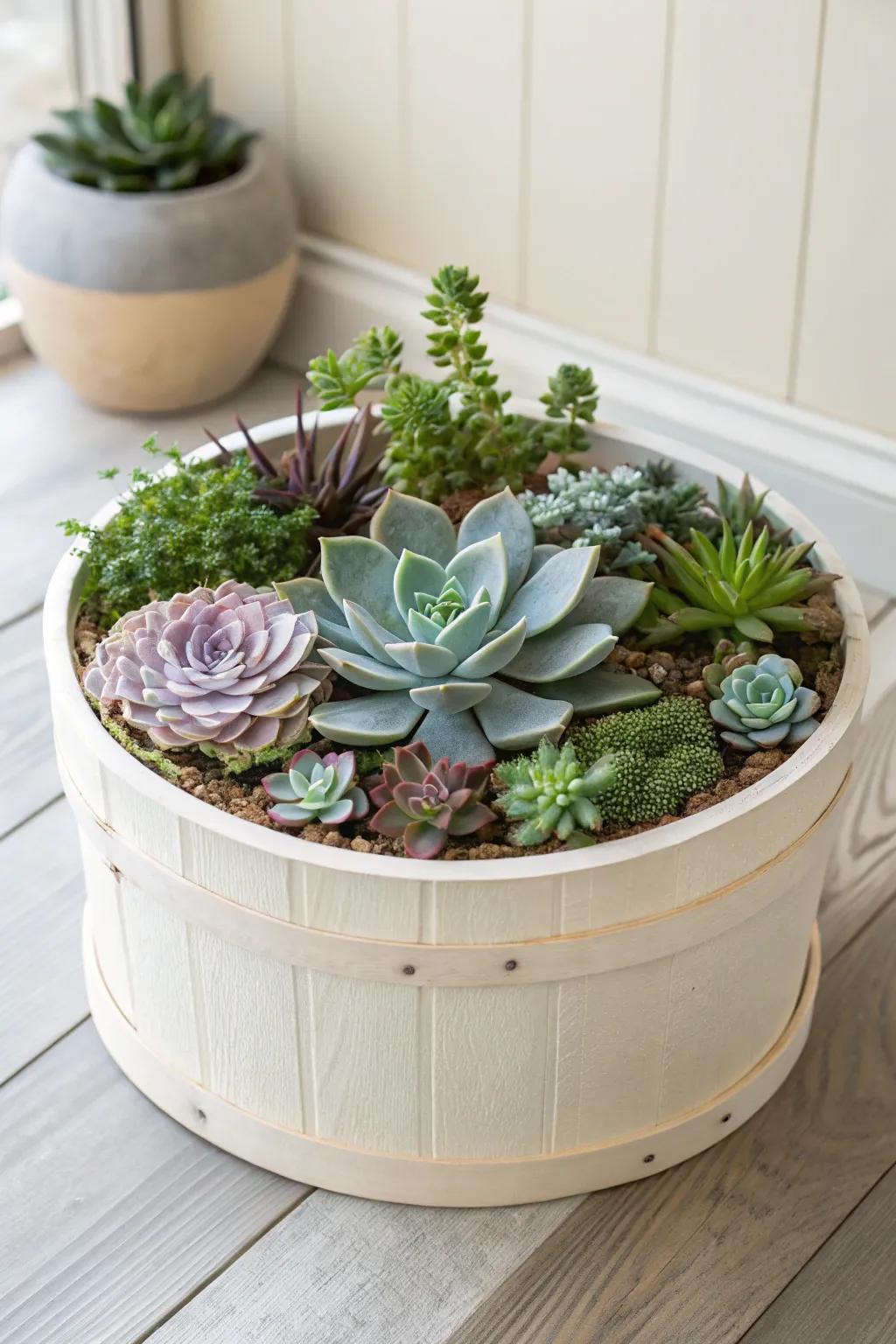 Transform your space with the effortless elegance of a succulent parade, where nature's artistry meets minimalist charm.