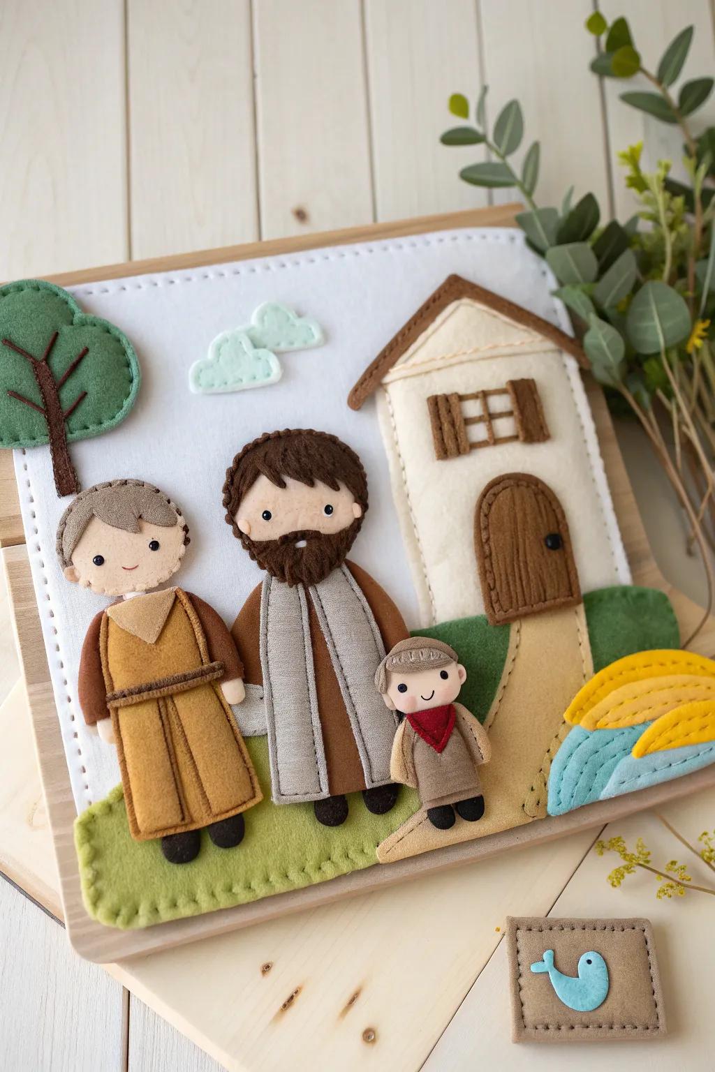 Bring stories to life with this charming felt board set, perfect for interactive storytelling and crafting joy.