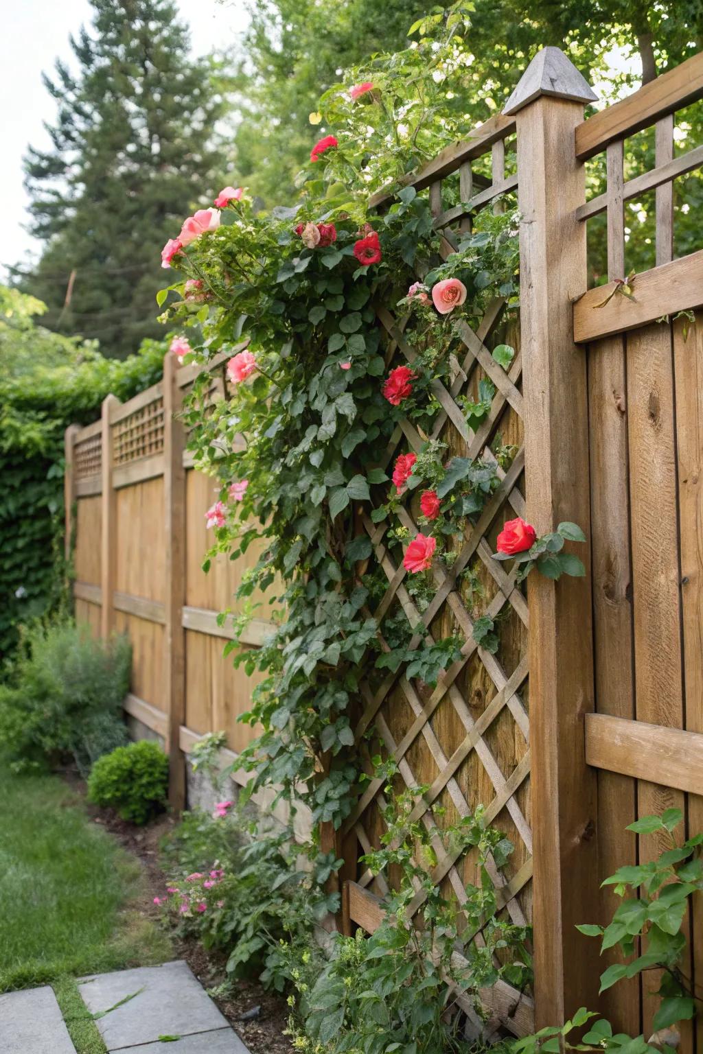 Elevate your garden with a renter-friendly trellis fence that marries beauty and function.