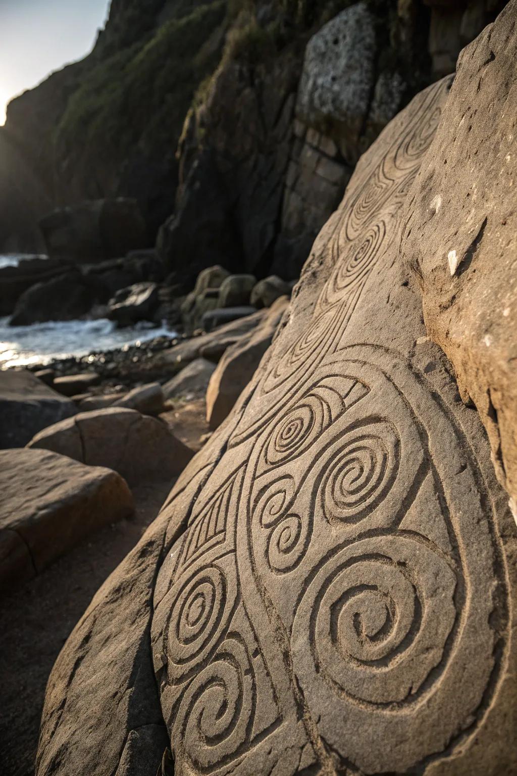 Let your creativity flow with abstract rock carvings that defy convention.