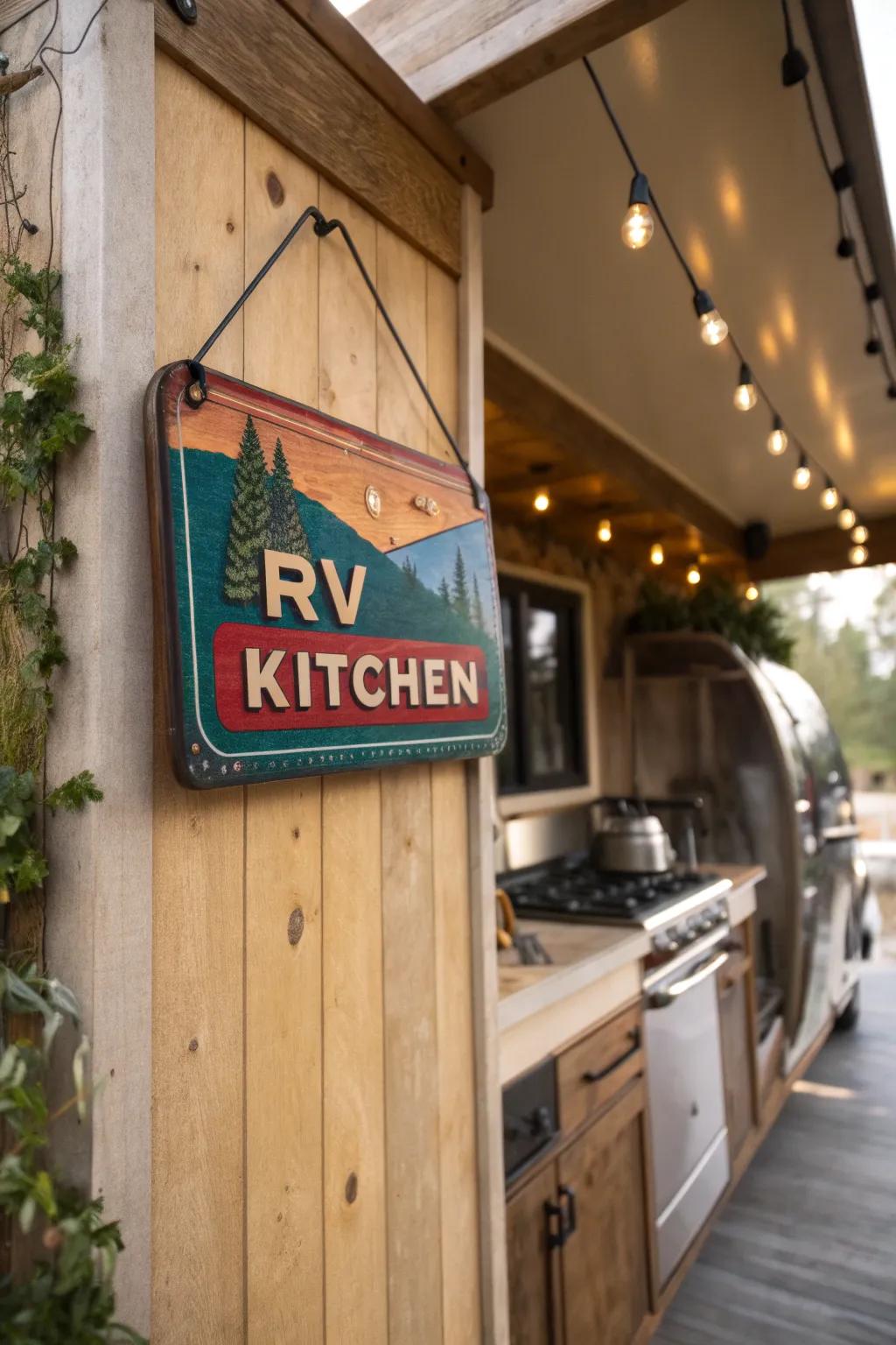 Spruce up your RV kitchen with vintage wall art that sparks joy and conversation.