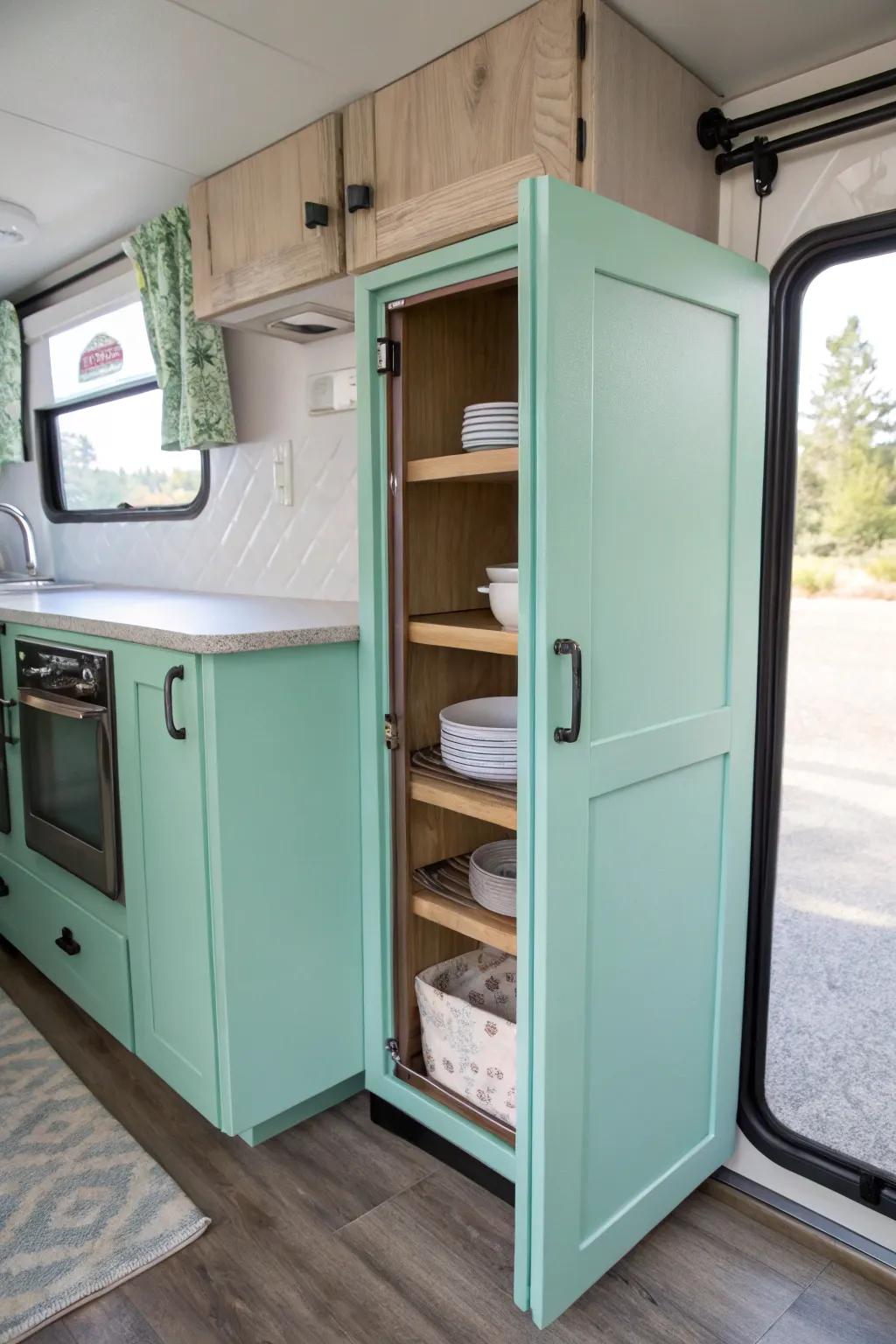 Transform your RV with a splash of mint green magic!