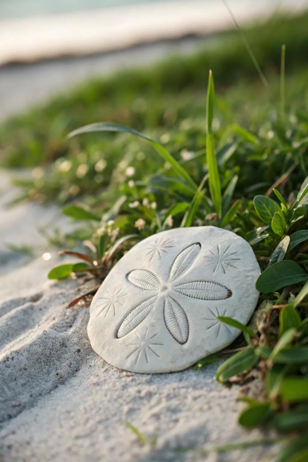 Elevate your garden's charm with the natural elegance of sand dollar markers.