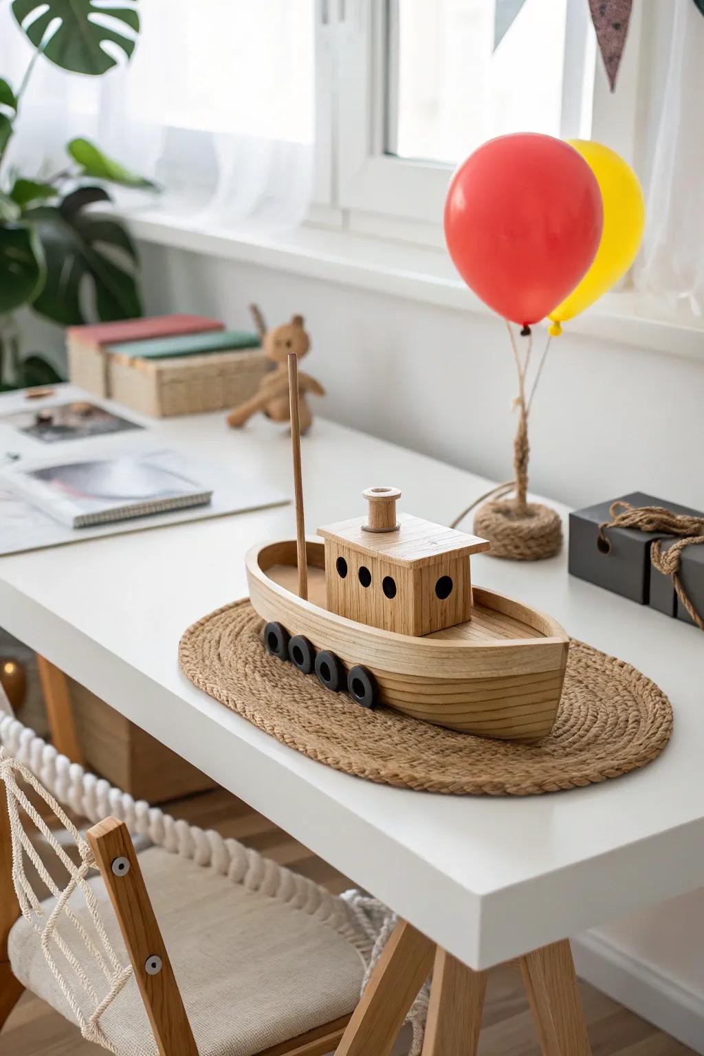 Discover the magic of physics with this charming balloon-powered tugboat, where simplicity meets creativity.