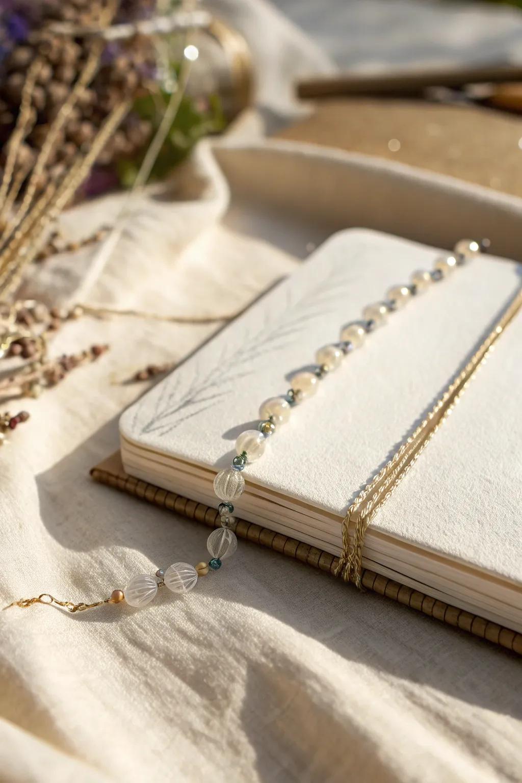 Add a touch of sparkle with a beaded border that shines with simplicity and elegance.
