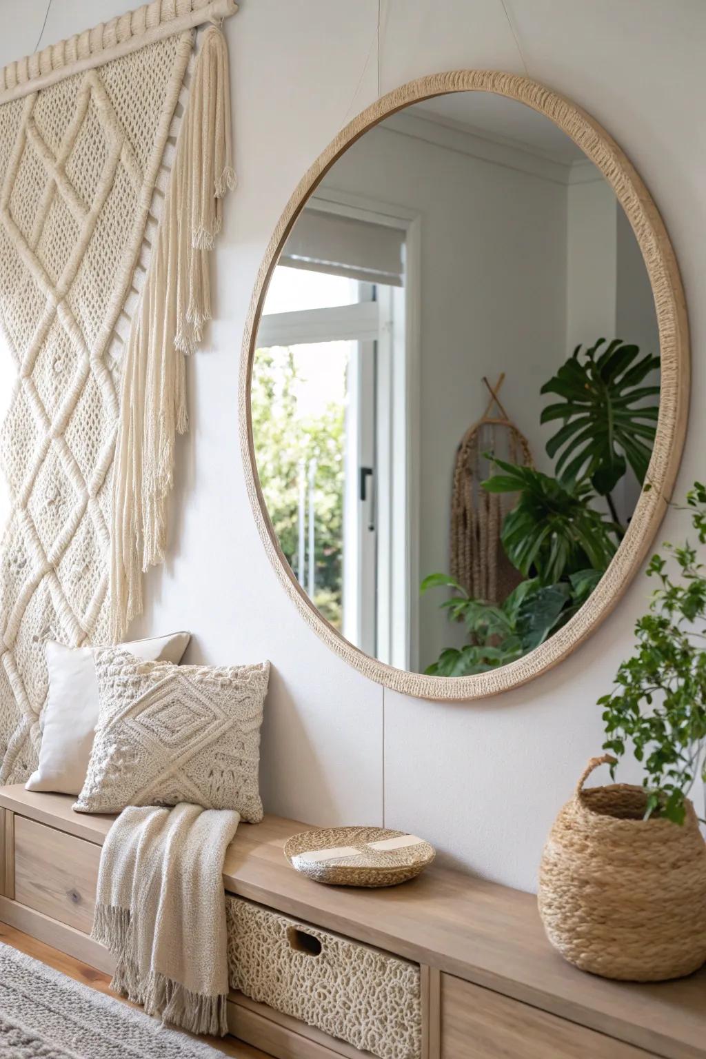 Reflect on simplicity: Enhance your sensory wall with a touch of mirrored elegance.