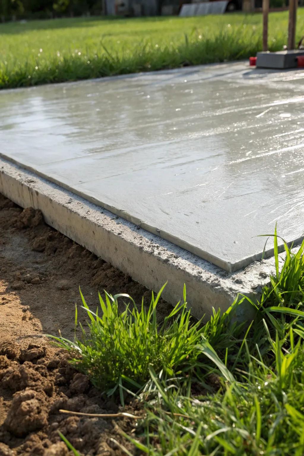 A foundation built to last a lifetime: the timeless strength of a poured concrete slab.
