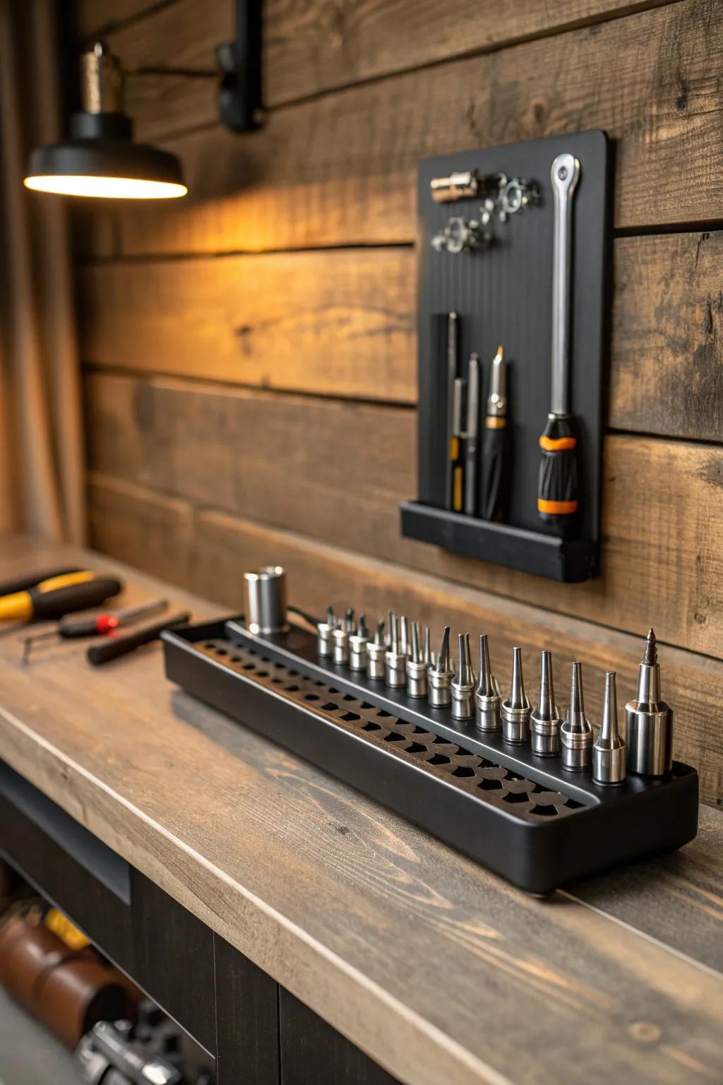 Magnetic Magic: Elevate your workshop organization with style and precision.