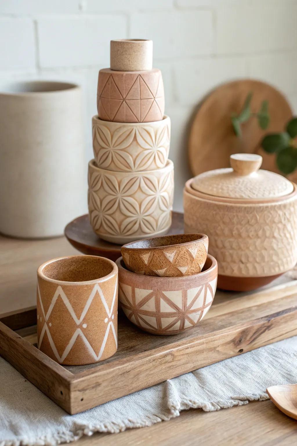 Discover the art of stackable slab pottery: a perfect blend of simplicity and elegance.