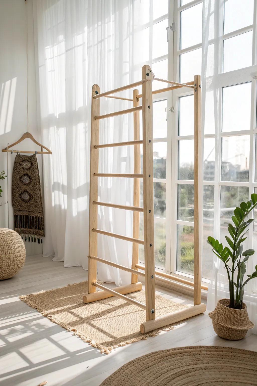 Rediscover the joy of play and fitness with these beautifully crafted monkey bars, where simplicity meets elegance.