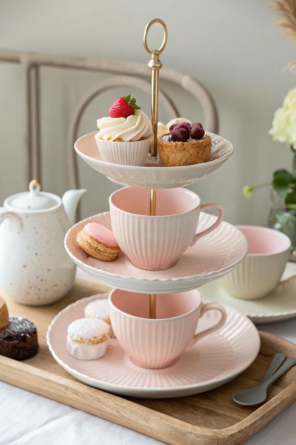 Elevate your afternoon tea with these charming teacup dessert stands!