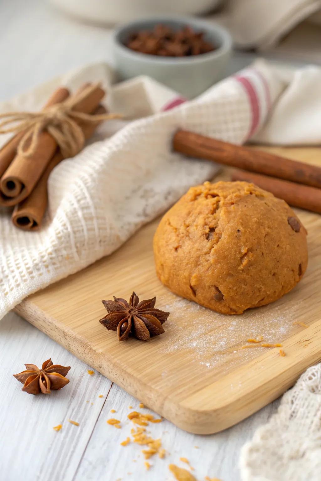 Craft your own autumn magic with aromatic pumpkin spice dough, a sensory delight for the season!