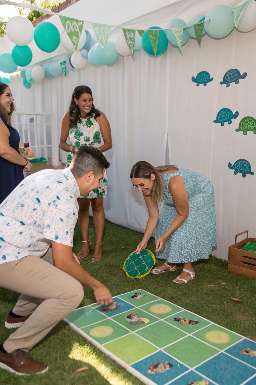 Interactive turtle-themed games to entertain your guests.