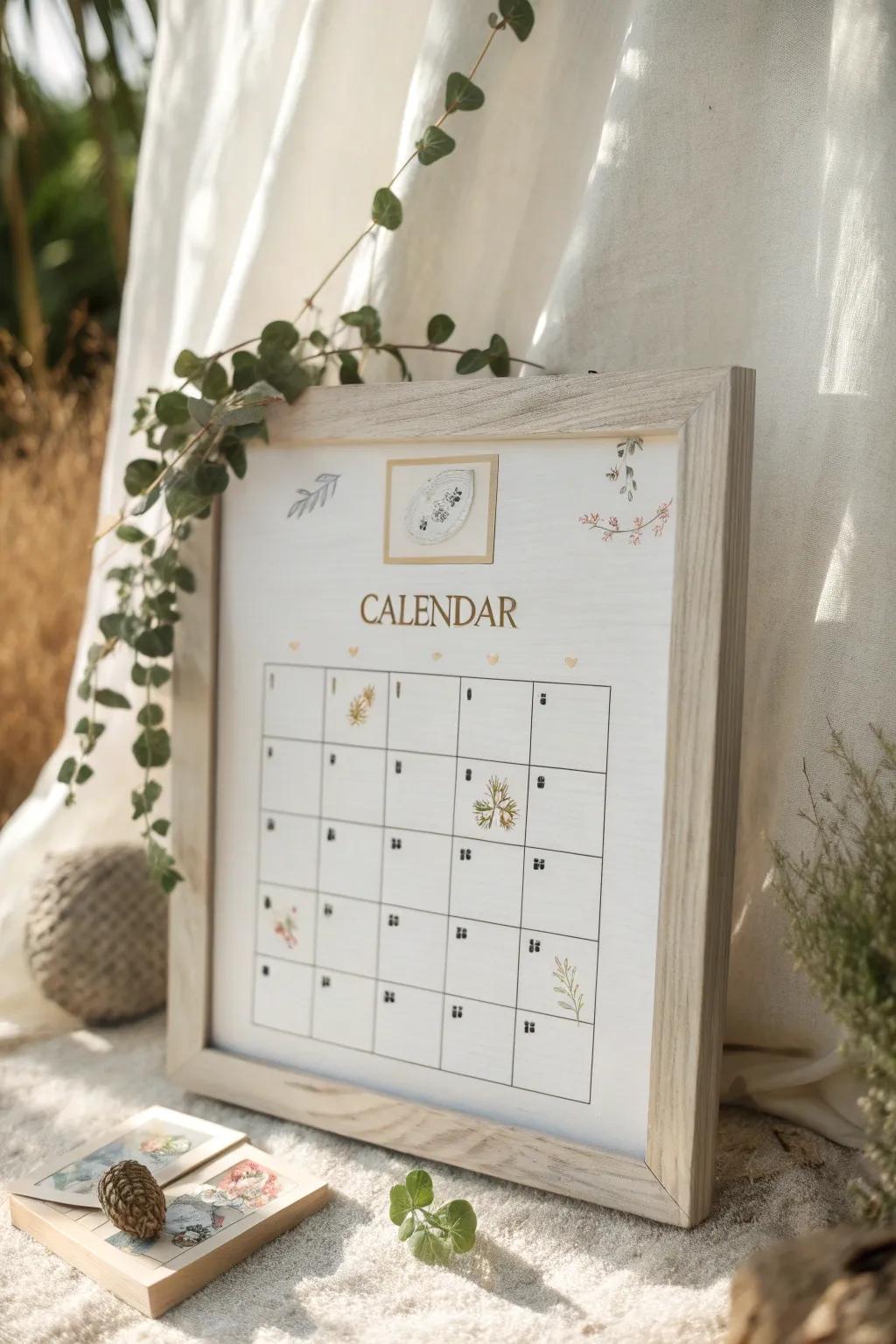 Transform your schedule with elegance—introducing the perfect calendar corner for your minimalist haven.