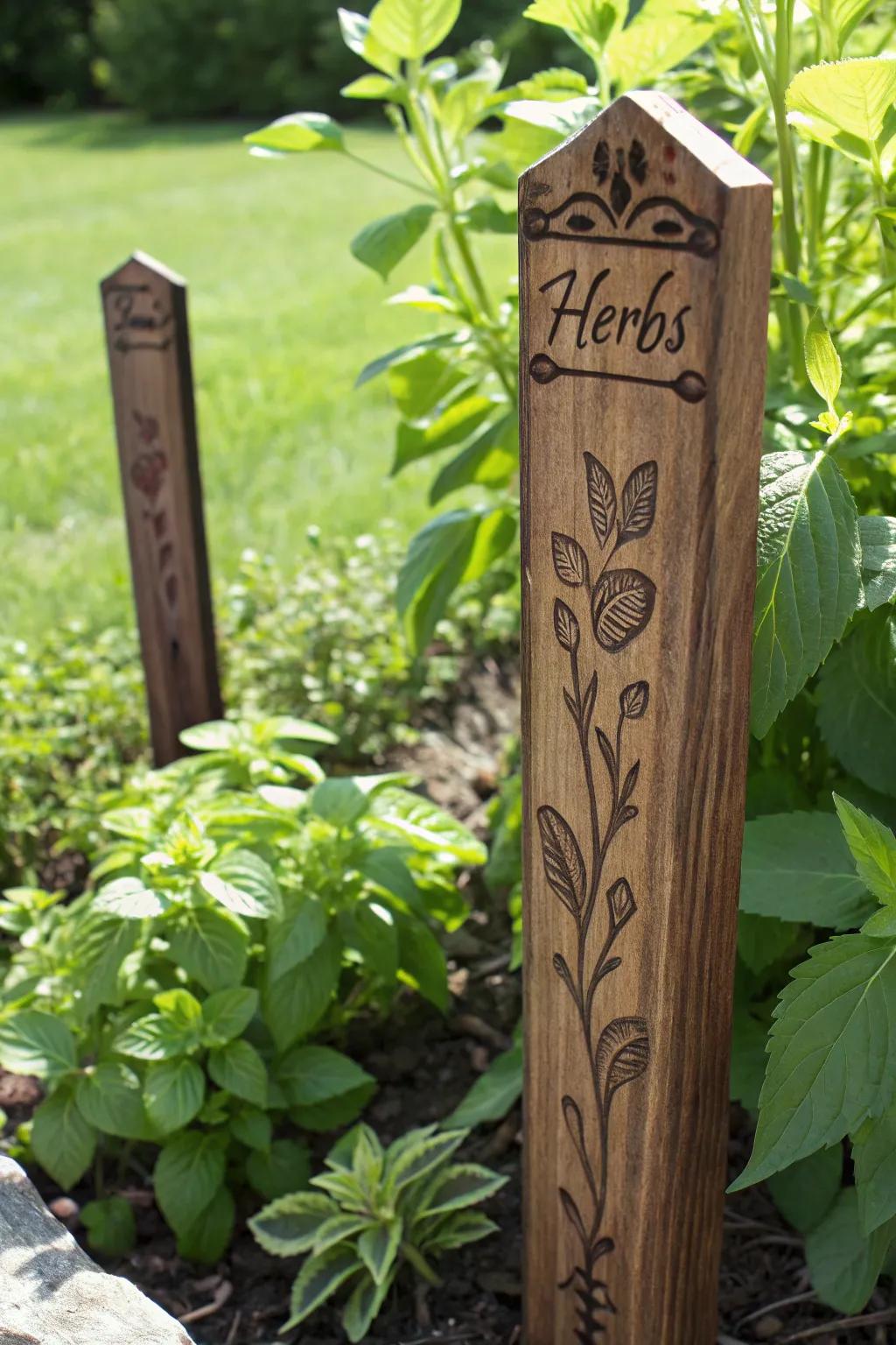 Elevate your garden's charm with artisanal wooden stakes—where style meets sustainability.