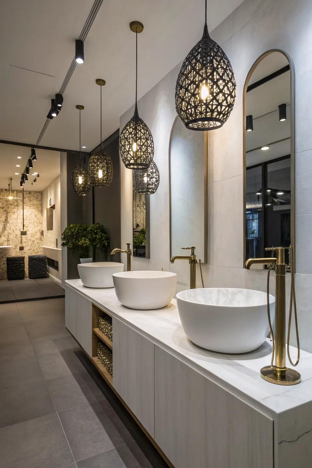 Statement fixtures add personality and become the focal point of your space.