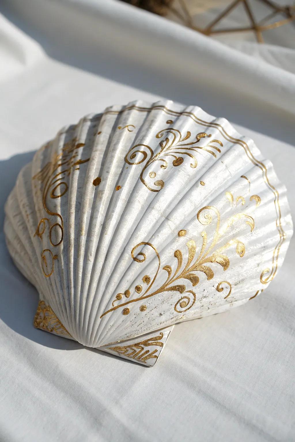 Elevate your beach finds with a touch of metallic magic. Discover the art of crafting with elegance and simplicity.