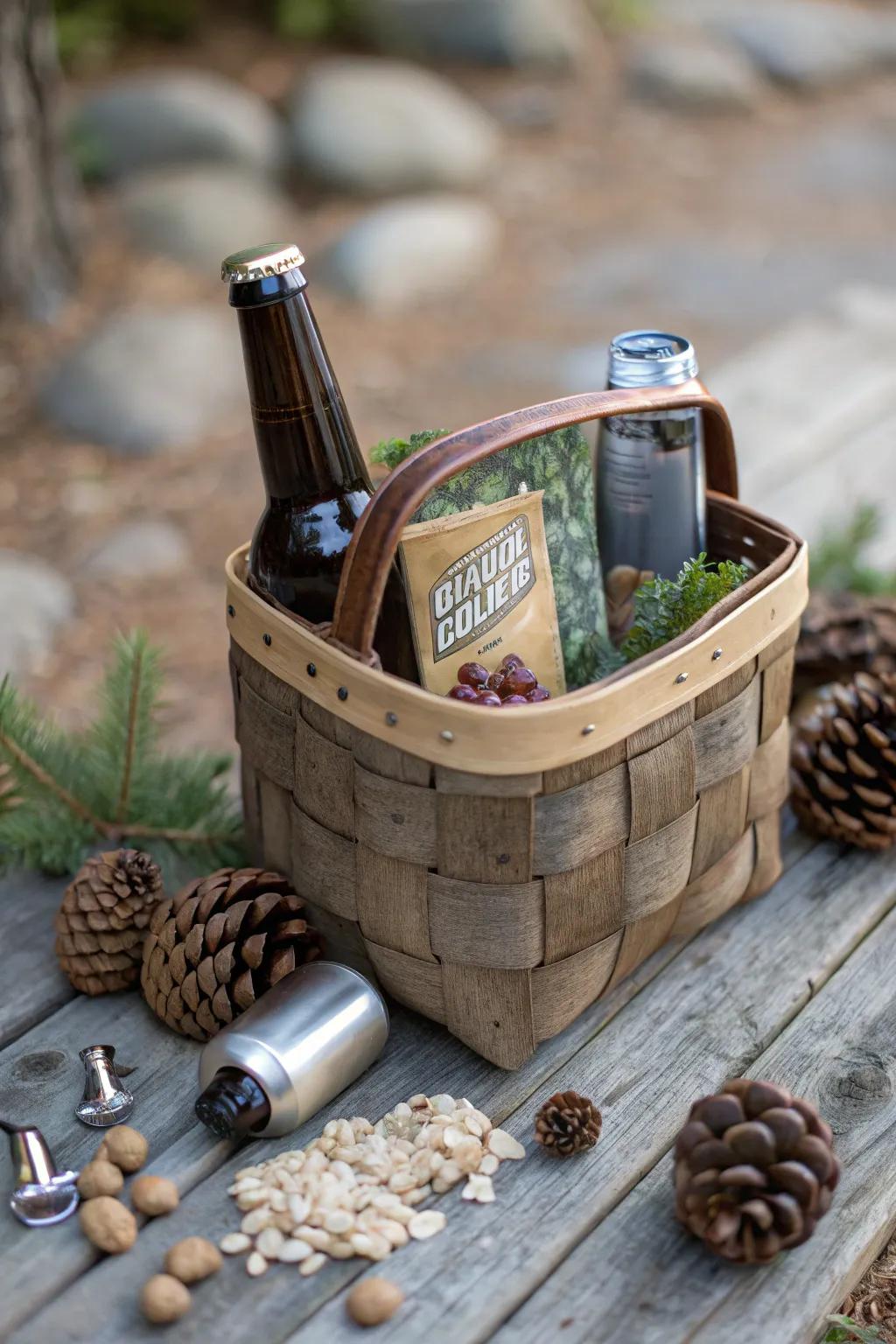 Elevate your outdoor adventures with the perfect beer basket: a blend of taste and craftsmanship.