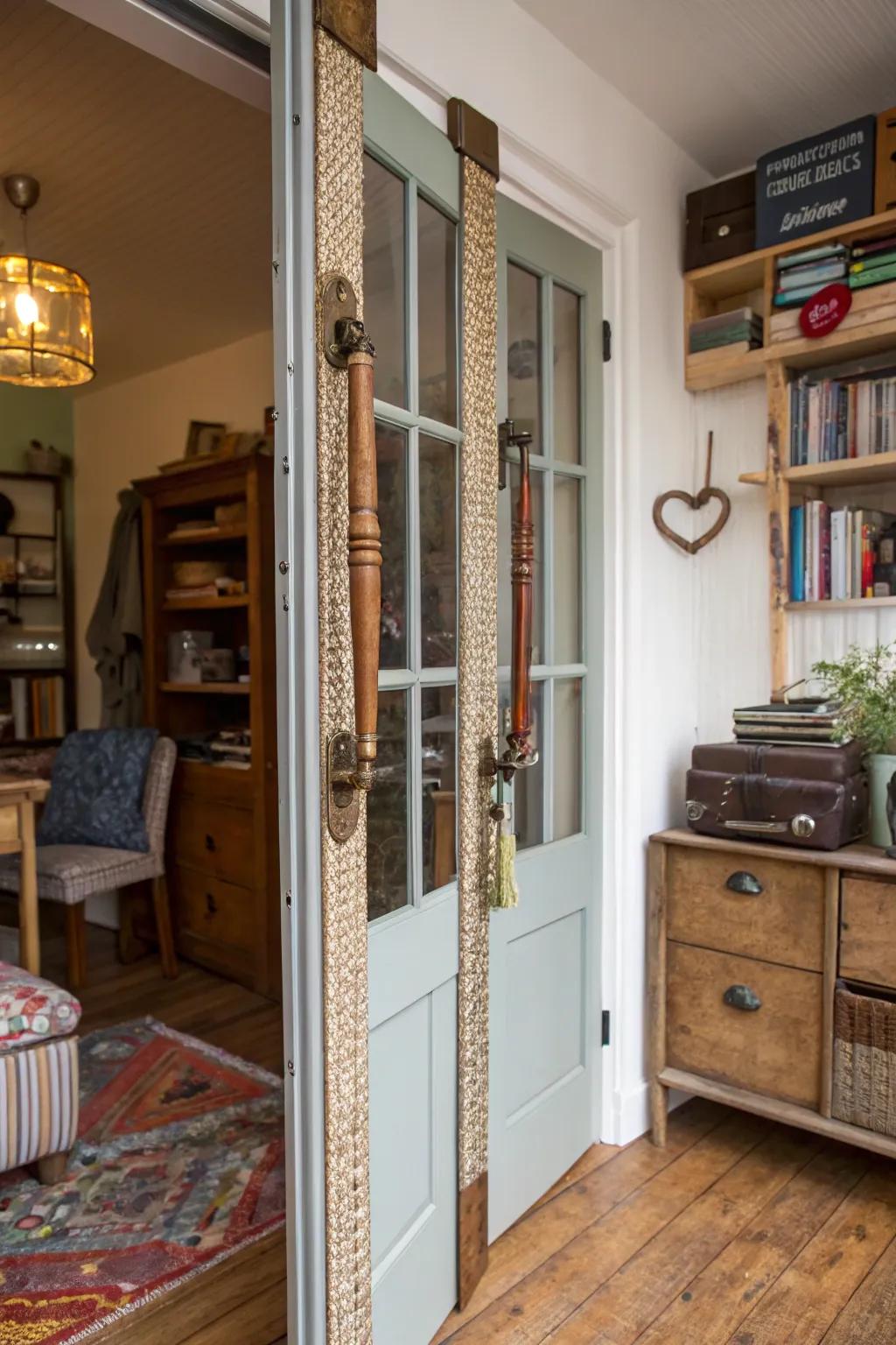 Custom DIY handles offer endless creative possibilities for bifold doors.