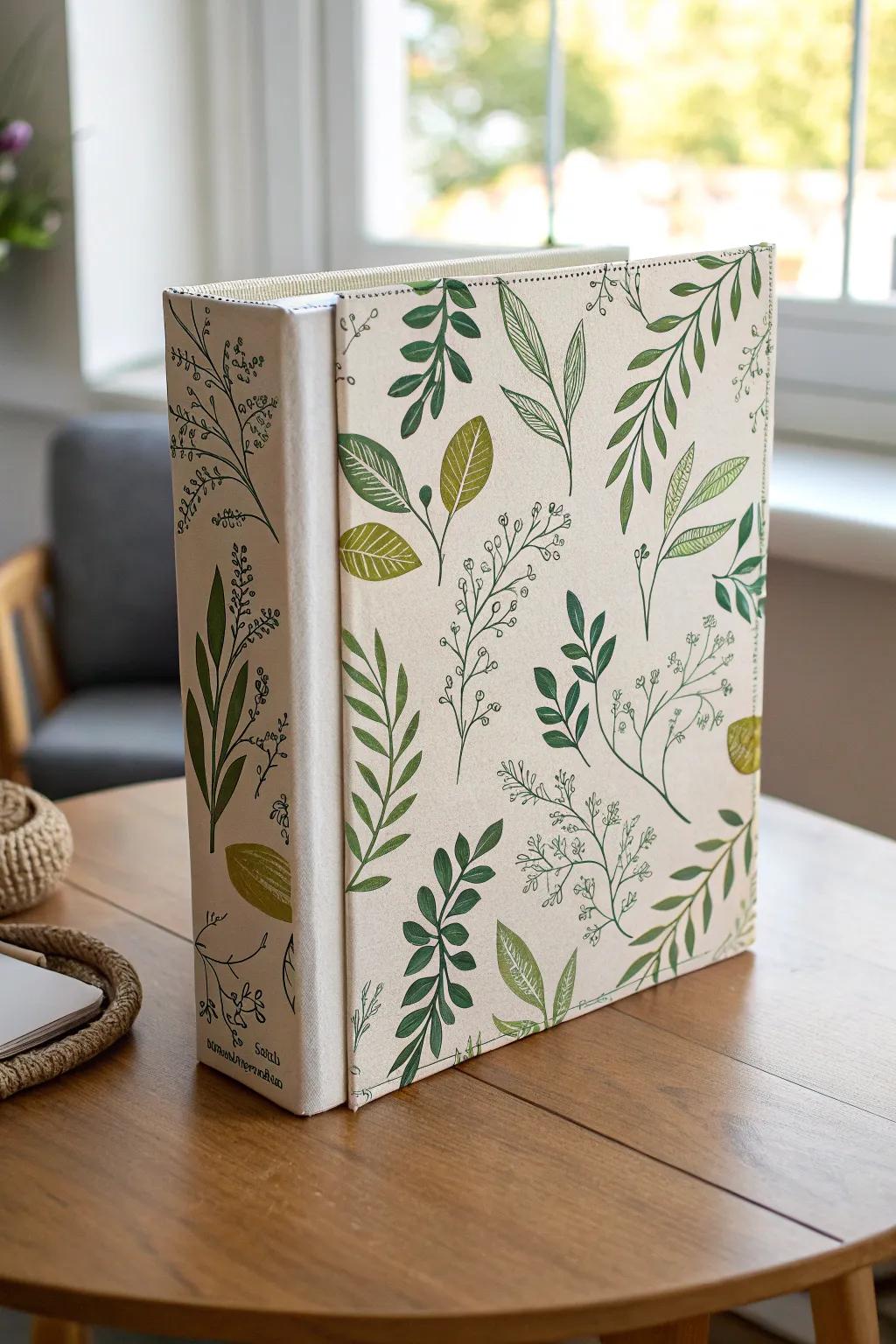 Embrace the serenity of nature with this elegant binder cover, perfect for your meditation and wellness collections.