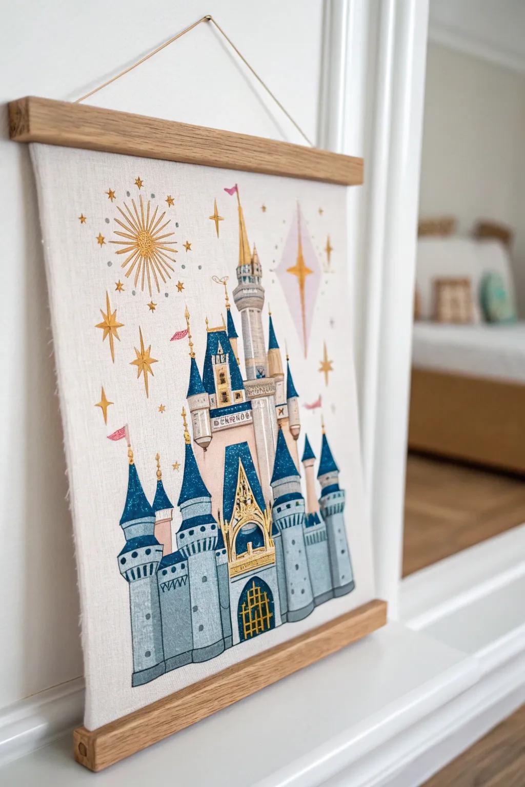 Step into a fairytale with this enchanting castle canvas, where craftsmanship meets imagination.