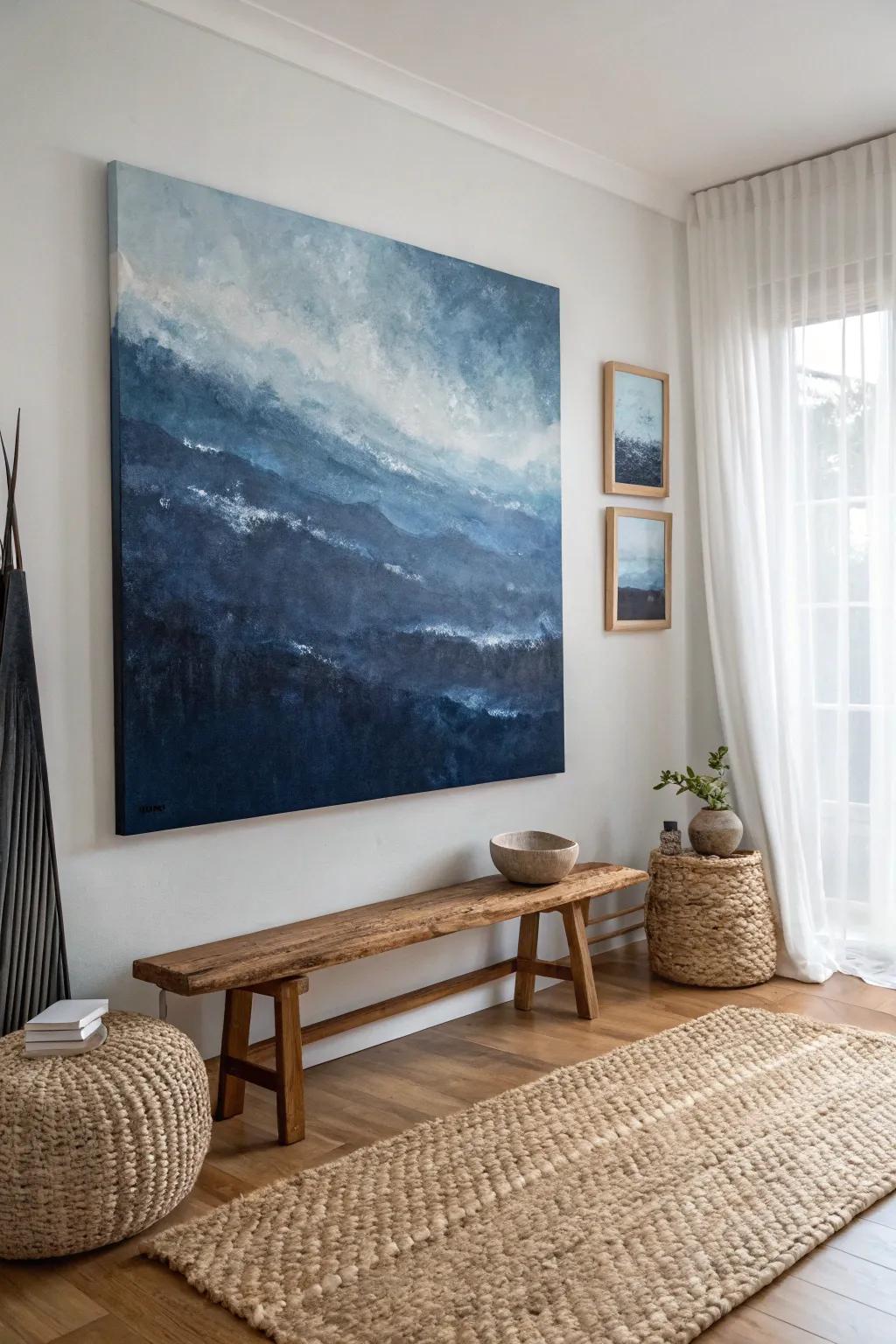 Embrace the beauty of simplicity with a monochrome masterpiece that brings depth and emotion to any space.