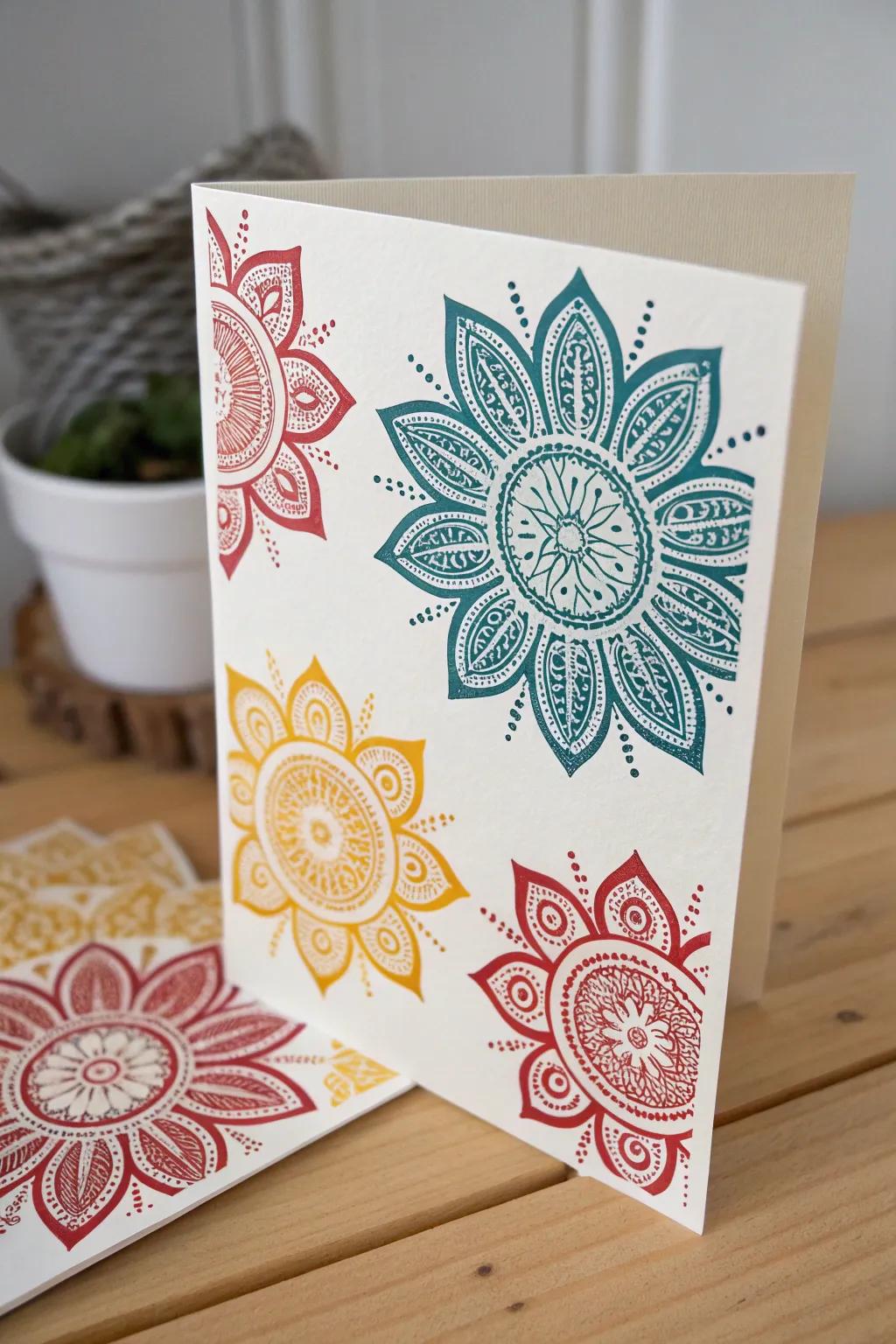 Craft a masterpiece for your teacher with DIY stamped cards - where simplicity meets bold beauty!