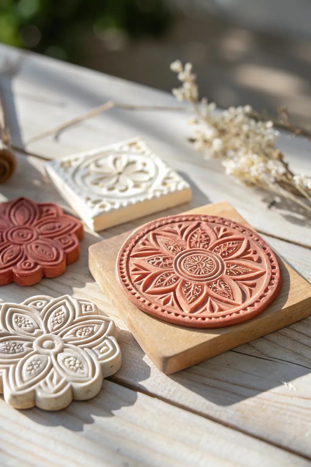 Unlock your creativity with these playful ceramic stamps—perfect for adding texture and charm to your projects.