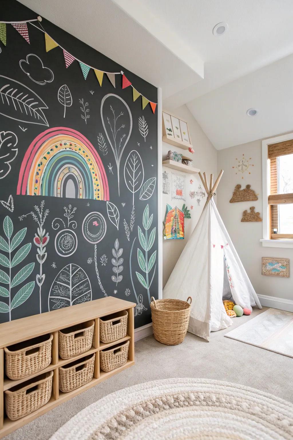 Unleash imagination with a vibrant chalk marker canvas—where creativity knows no bounds!