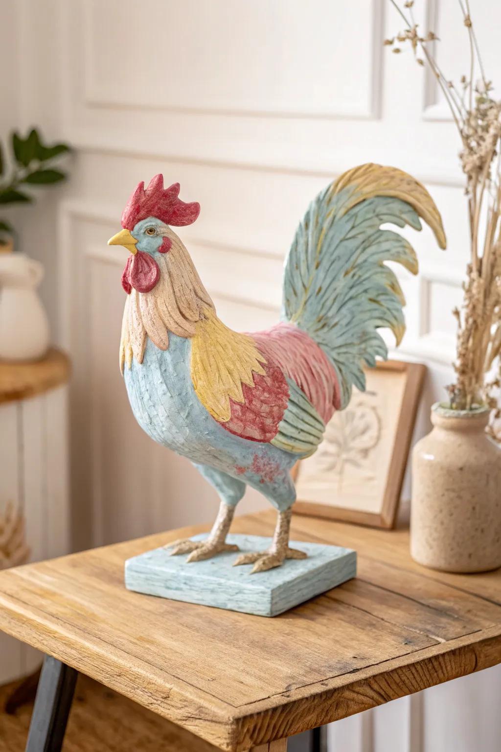 Bring your creativity to life with vibrant chalk pastel roosters, where simplicity meets bold color.