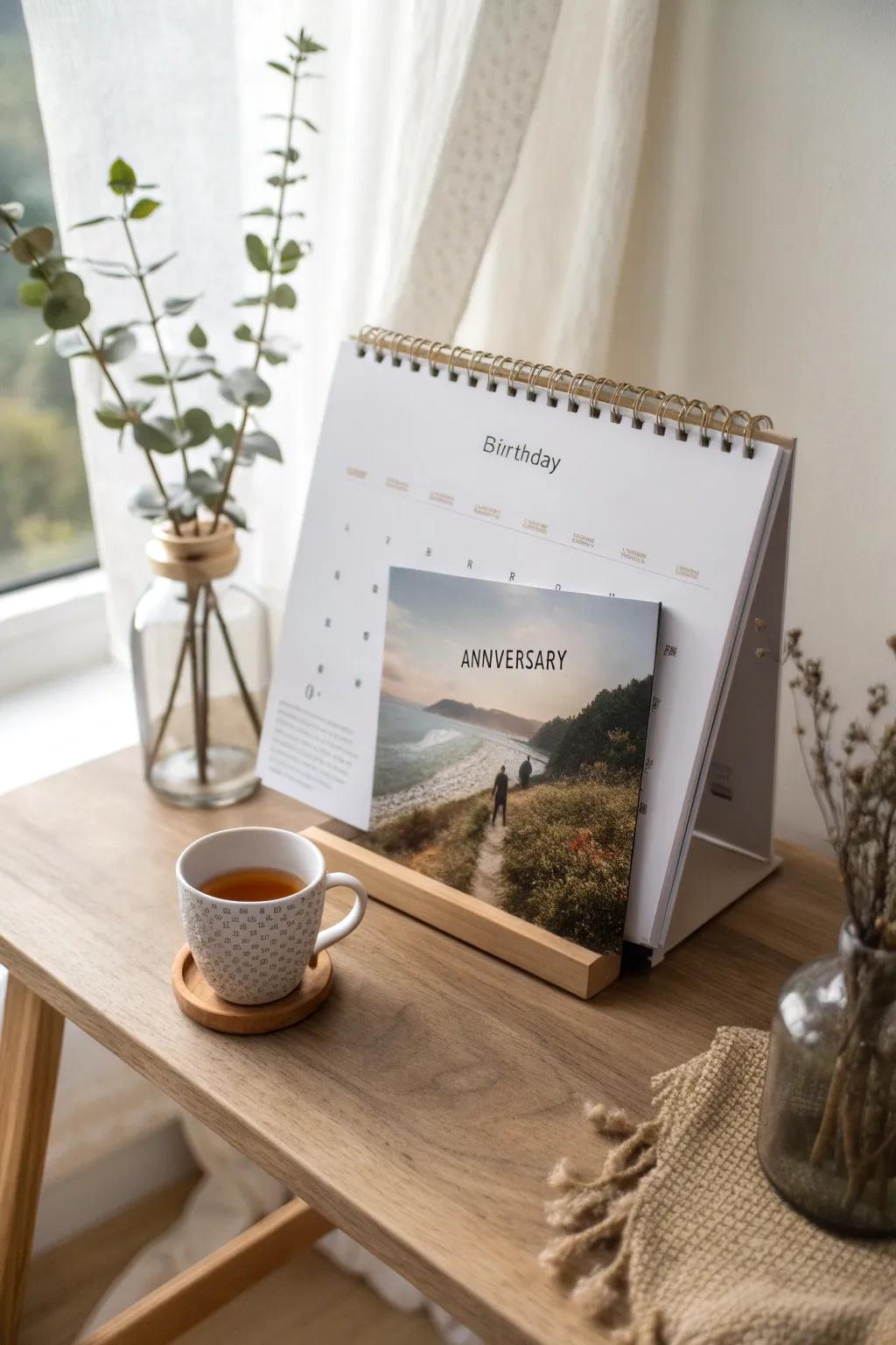 Elevate your gift-giving with a personalized calendar that captures cherished memories and important dates in a beautifully minimalist style.