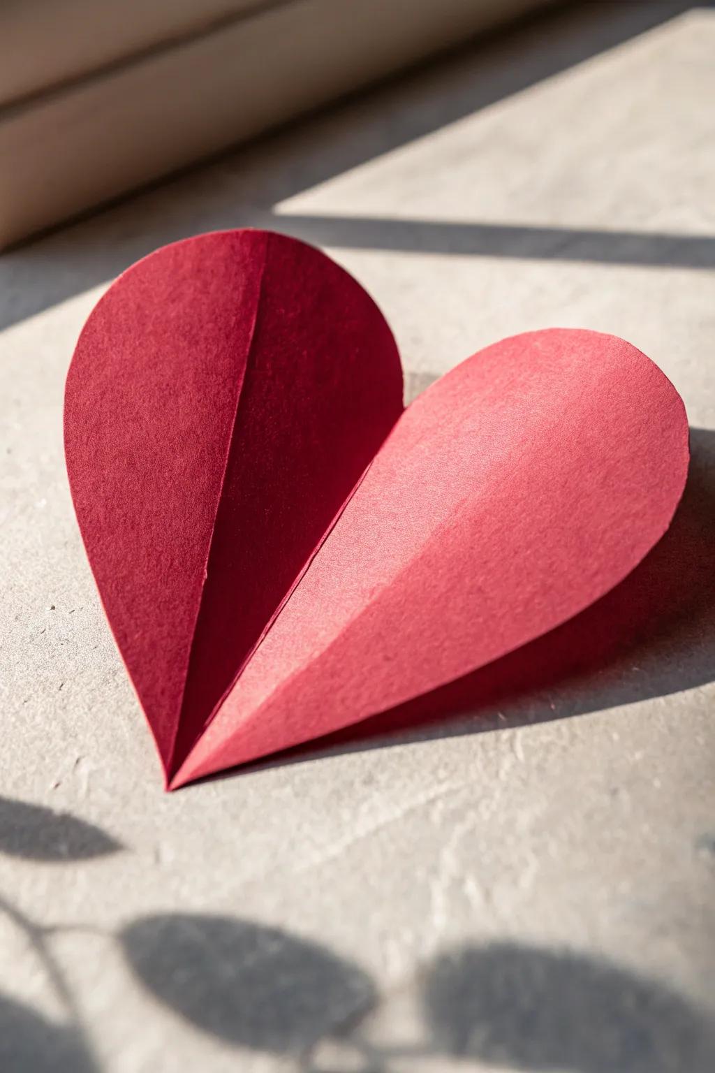 Celebrate love and creativity with this beautifully crafted paper heart, perfect for adding a touch of elegance to any occasion.
