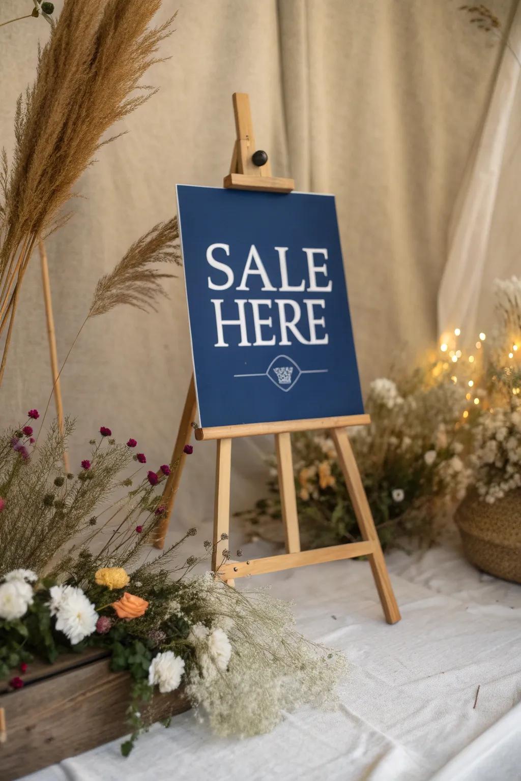 Embrace simplicity with a touch of bold elegance. Discover how minimalist design can make your yard sale stand out.