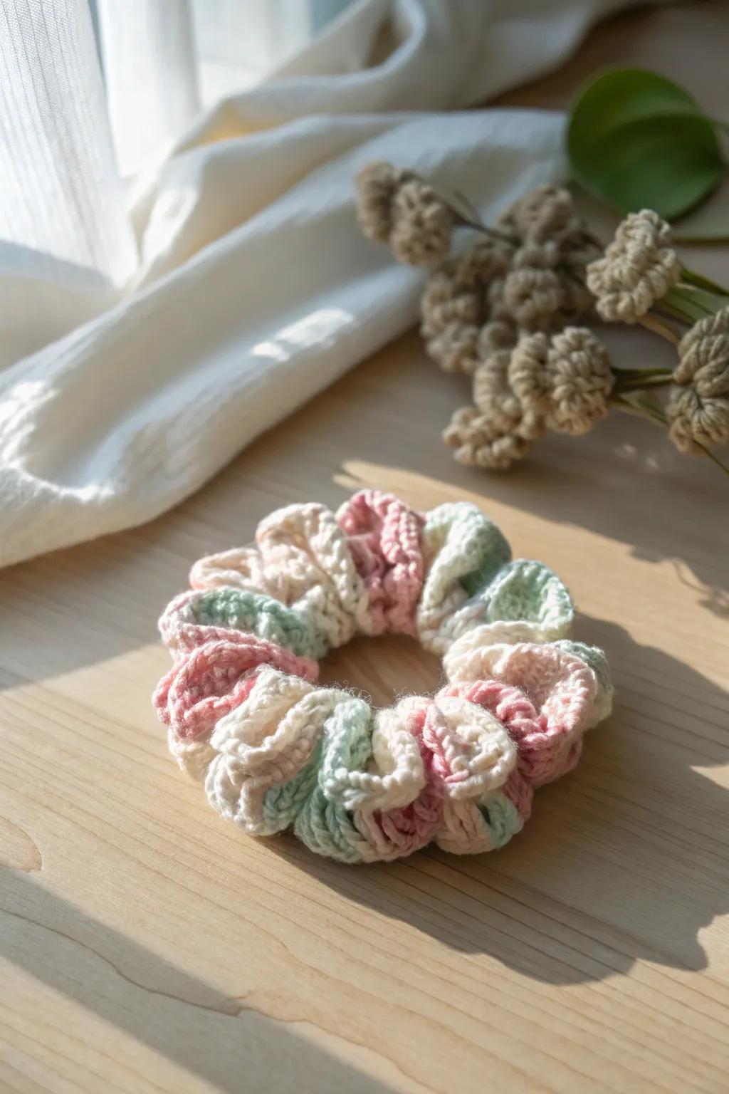 Embrace nostalgia with charming crochet scrunchies—where minimalist design meets playful elegance.