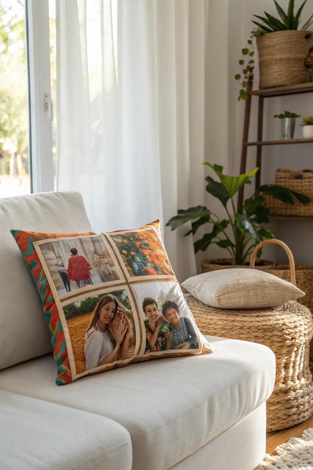 Cherished memories in a cozy, minimalist setting – the perfect custom gift for mom.